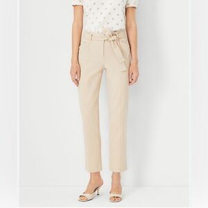 Ann Taylor Tie Waist Taper Pant